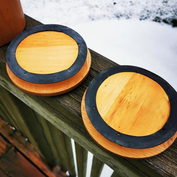 Vintage Wooden Stackable Coffee and Tea Canisters - Picture 9 of 14